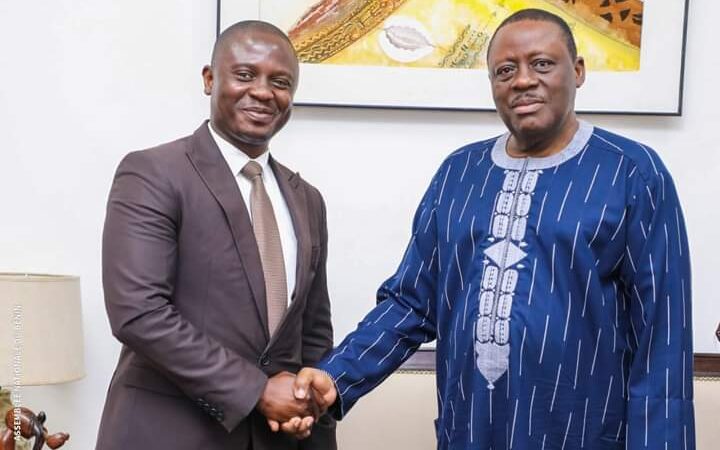 Assemblée Nationale : le DG Arnaud Agbodjèté présente les réformes opérées à la SOGEMA au Président Louis Vlavonou