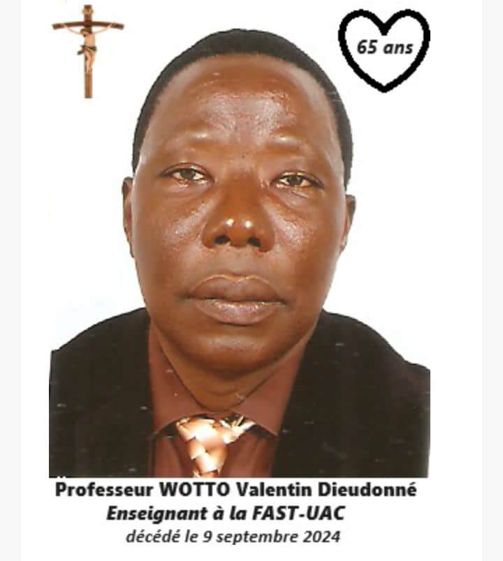 Le monde universitaire béninois en deuil: décès du Professeur Valentin Wotto 