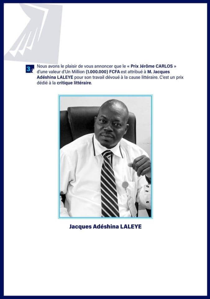 Grand Prix Littéraire du Bénin 2024: les lauréats dévoilés