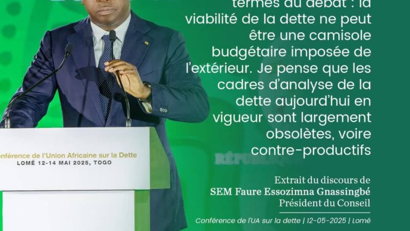 Dette africaine: Lomé sur la voie d&rsquo;une action commune et concertée