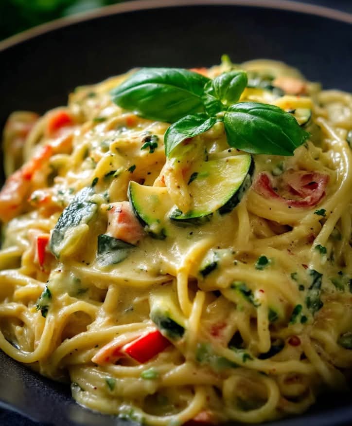 Spaghetti crème de courgette & parmesan : Une touche de soleil dans l’assiette