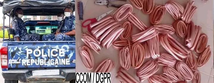 Abomey-Calavi – Pour vol et recel de cuivre : trois individus interpellés par la police