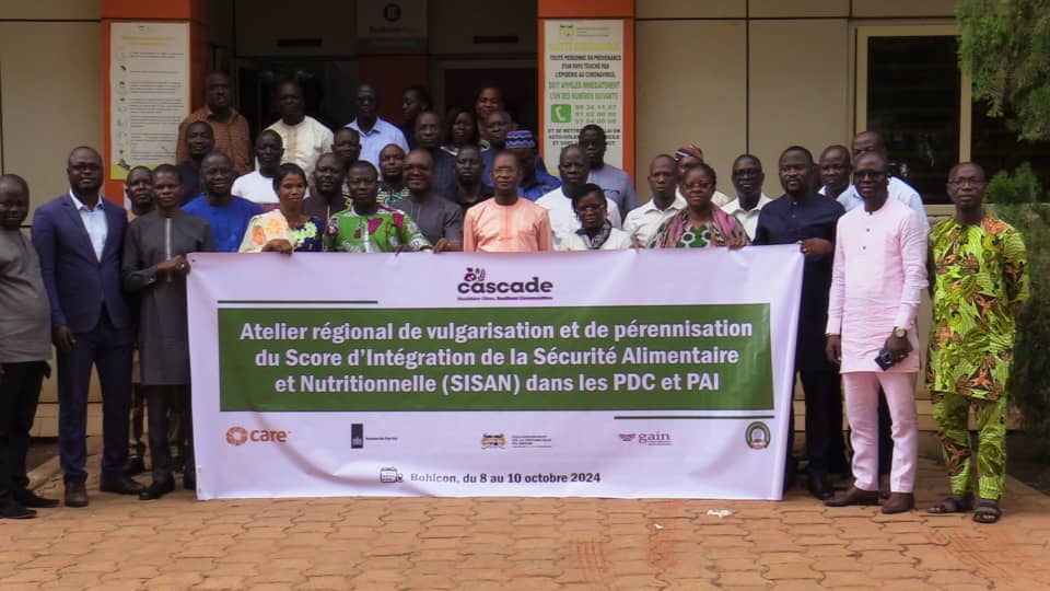 Sécurité alimentaire au Bénin: le projet CASCADE mise sur SISAN pour accompagner les communes vers des actions concrètes