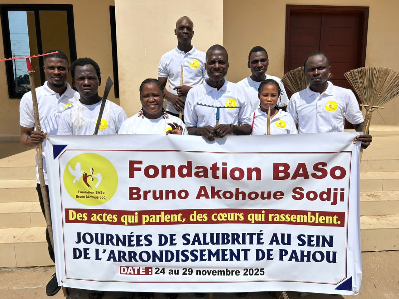 Au sein de l&rsquo;arrondissement de Pahou: La fondation BASo initie et réussit une grande journée de salubrité