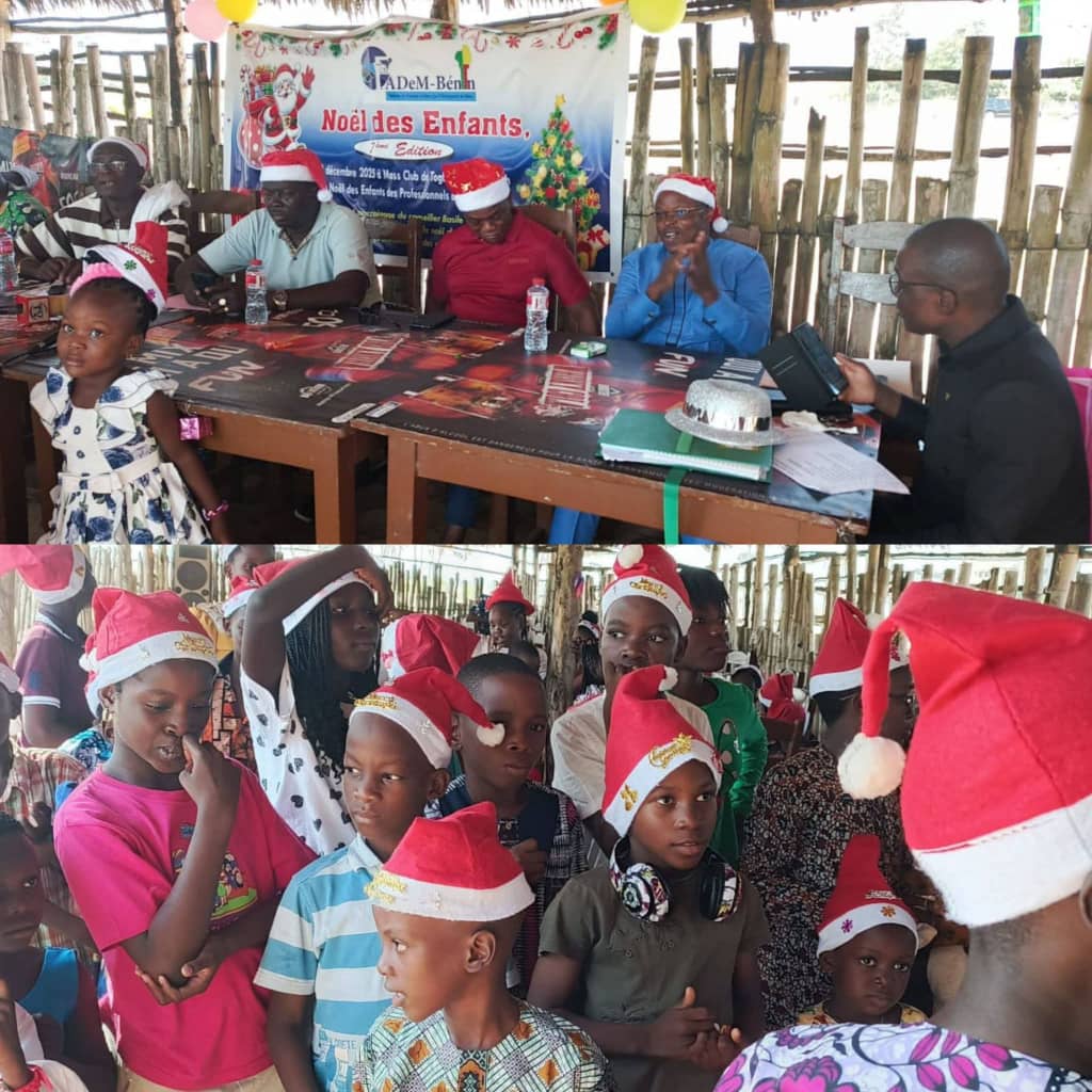 7ème édition de la Noël des enfants des professionnels des médias: La PADeM-Bénin et le parrain Basile Tchibozo sacrifient à la tradition