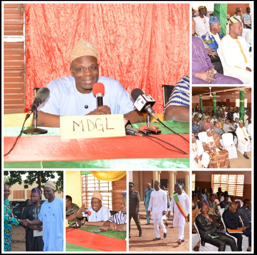 Tournée du Ministre de la Décentralisation dans le département des Collines: Raphaël Akotègnon fait un état des lieux