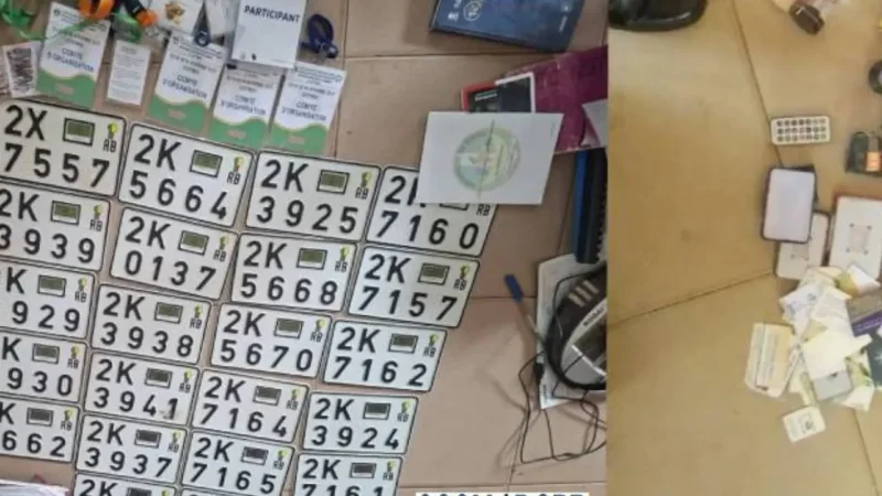 Adjarra: Deux suspects cueillis avec un butin non négligeable de documents et de matériels illégaux 