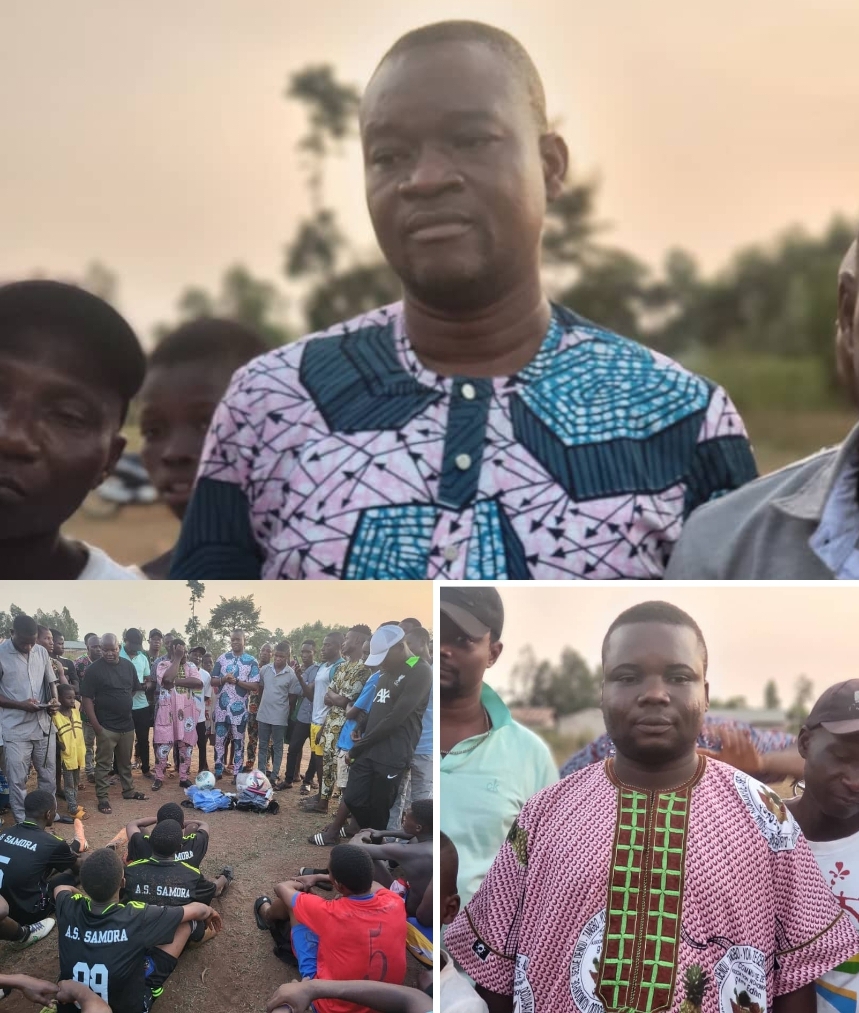 Match amical entre le club Samora et l&rsquo;équipe locale de Sékou:Le geste utile d&rsquo;Eustache Béhanzin pour stimuler l&rsquo;engouement des jeunes fooballers de Zè