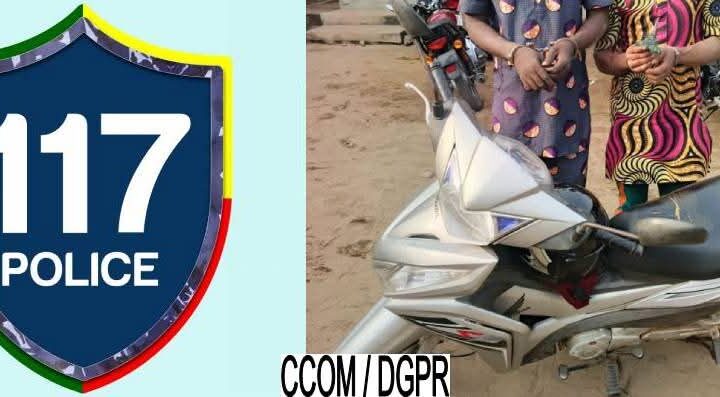 Pahou: Deux présumés voleurs de moto arrêtés par la police 