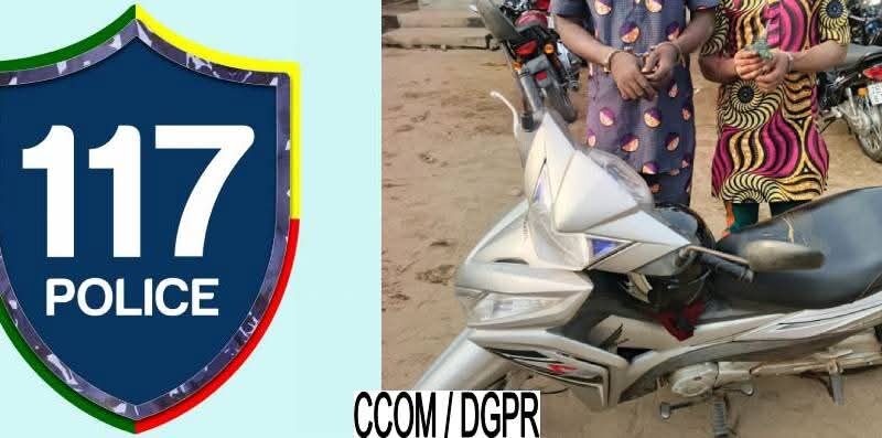 Pahou: Deux présumés voleurs de moto arrêtés par la police 