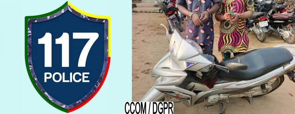 Pahou: Deux présumés voleurs de moto arrêtés par la police 