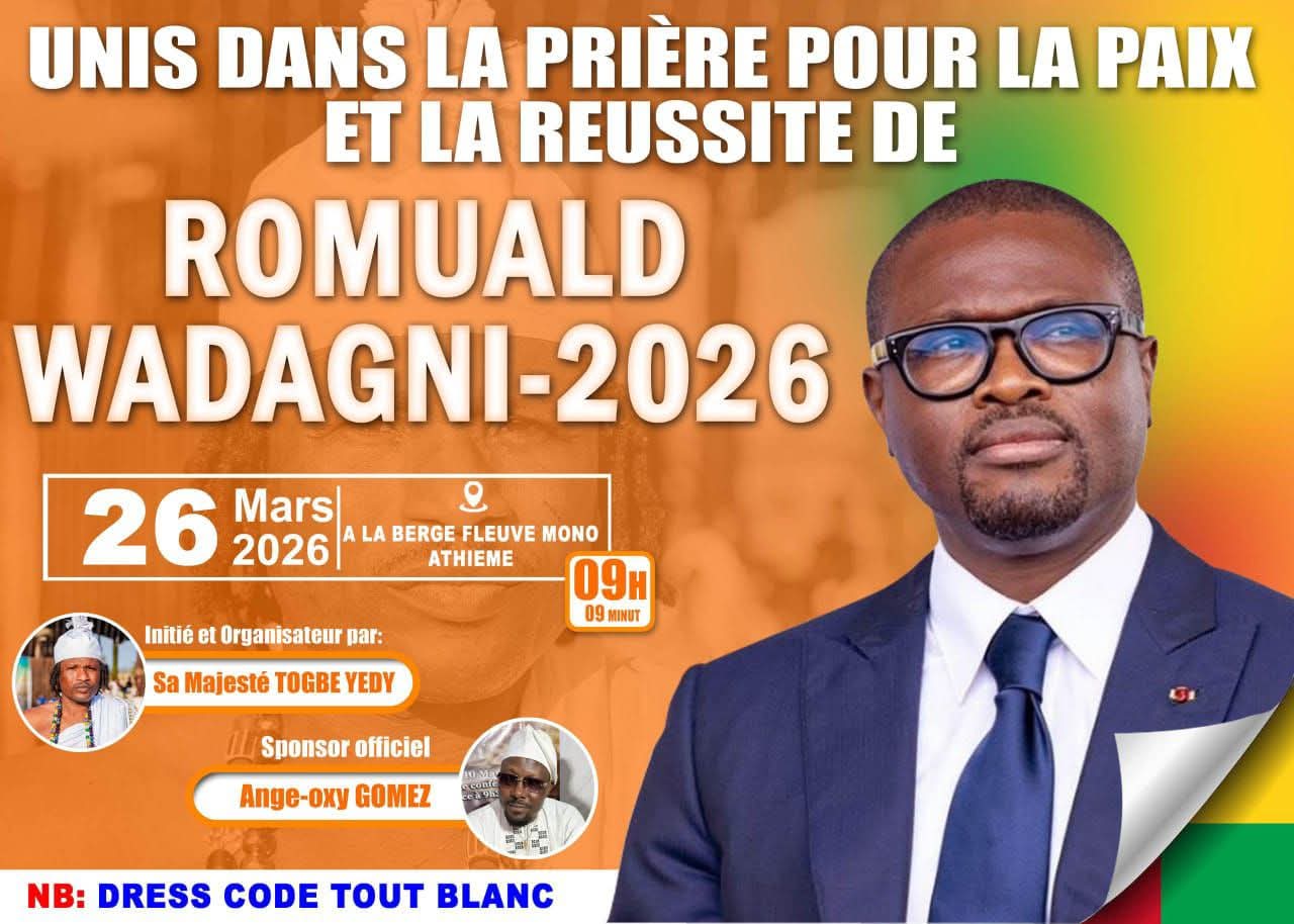 Présidentielle 2026: Sa Majesté Togbé Yédy initie une séance de prière pour la paix et la victoire du candidat Wadagni