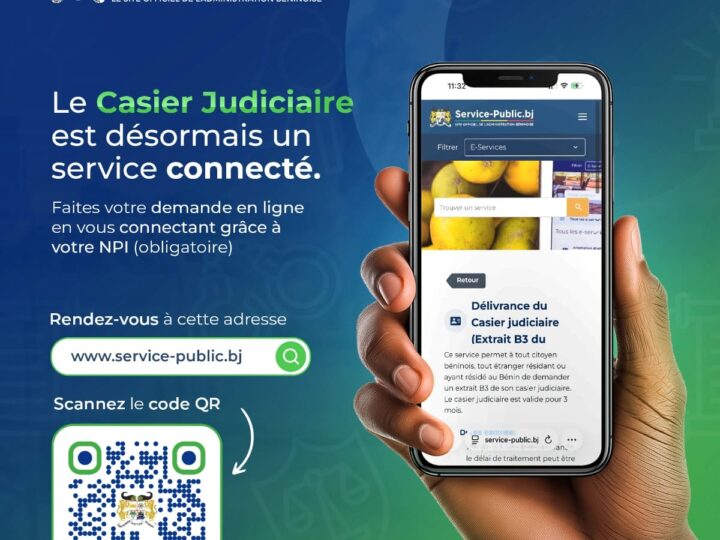 Bénin : l’État digitalise totalement la demande de casier judiciaire