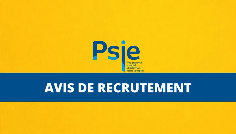 Offre d’emploi: le PSIE recrute pour 119