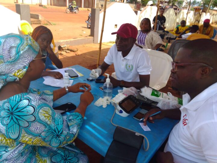 Santé publique: l&rsquo;ONG ESA-BENIN en campagne gratuite de dépistage du diabète et de l’hypertension à Adjarra