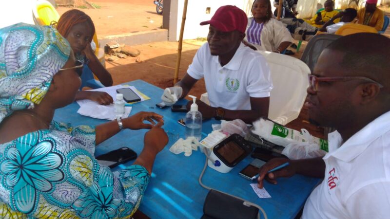 Santé publique: l&rsquo;ONG ESA-BENIN en campagne gratuite de dépistage du diabète et de l’hypertension à Adjarra