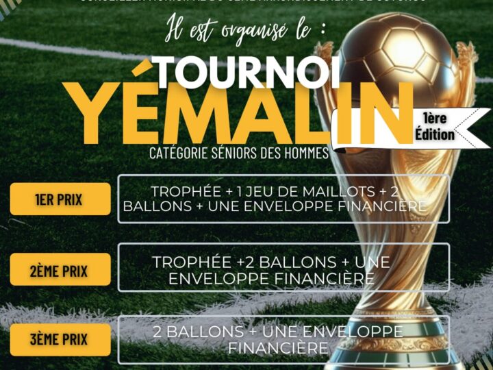 1ère édition tournoi Yémalin : Le tirage au sort livre les poules