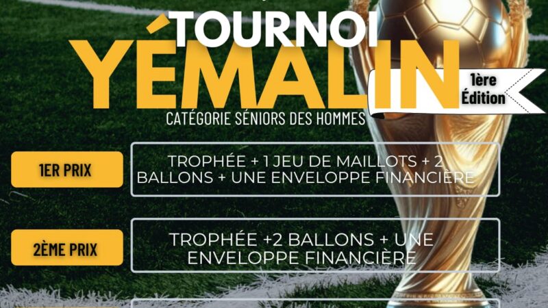 1ère édition tournoi Yémalin : Le tirage au sort livre les poules