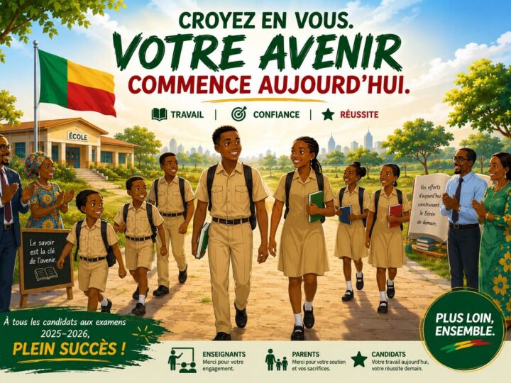 BEPC 2026 : le président Wadagni appelle les candidats à la confiance et à la détermination