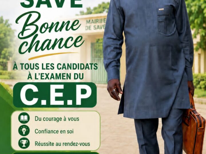 CEP 2026 : le maire Savè, Rafiou Challa adresse ses encouragements aux candidats    ‎