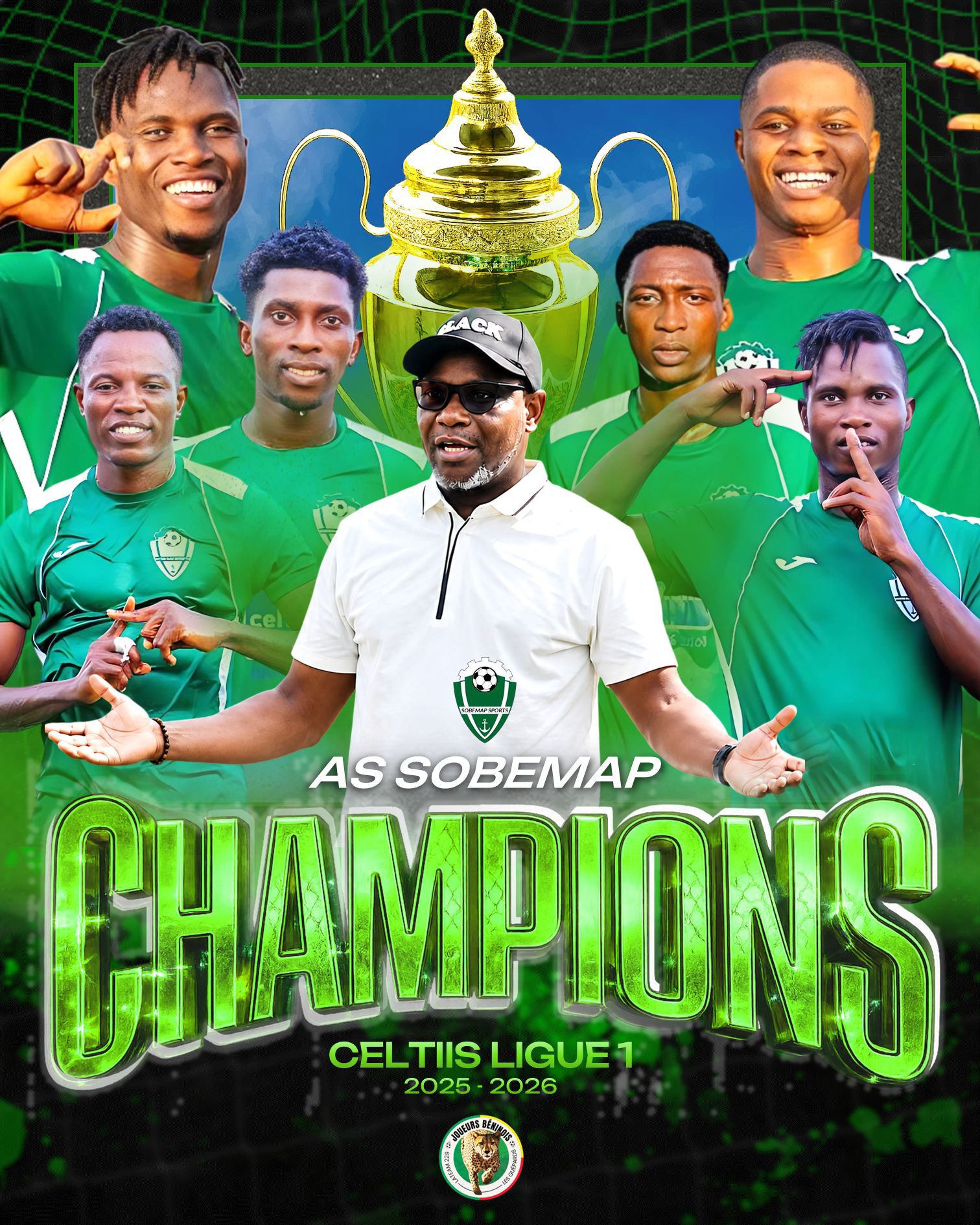 Celtiis Ligue 1 : AS Sobemap champion ! 2ᵉ titre national pour Mathias Déguénon