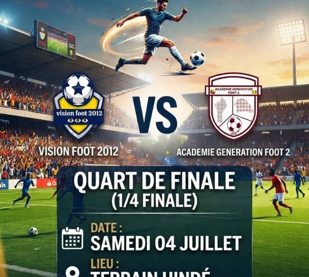 Tournoi YÉMALIN : VISION vs GÉNÉRATION FOOT 2 pour lancer les quarts de finale