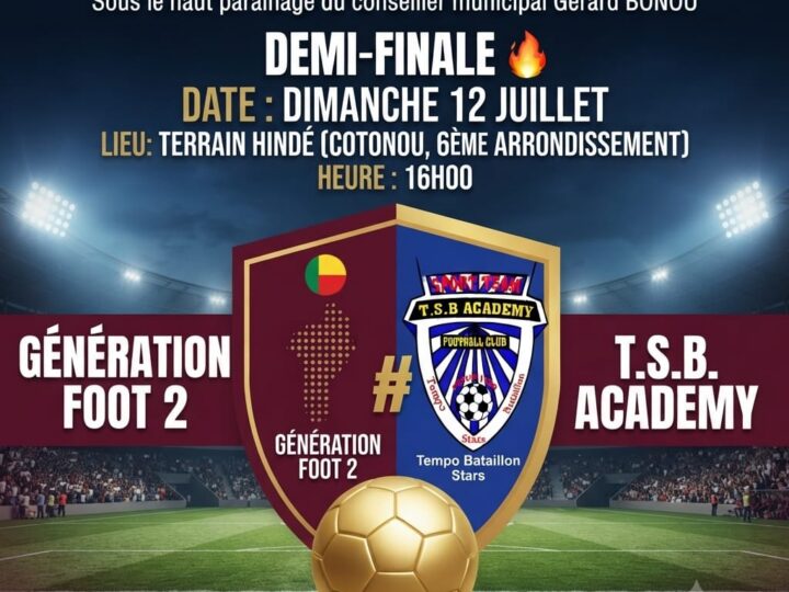 Première demi-finale / Tournoi YÉMALIN : Génération Foot 2 vs TSB