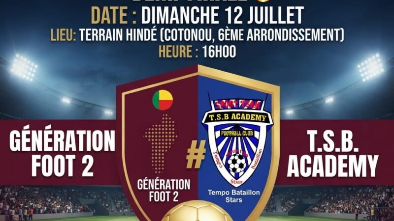 Première demi-finale / Tournoi YÉMALIN : Génération Foot 2 vs TSB