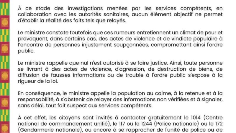 Togo : le gouvernement dément les rumeurs de disparitions d&rsquo;organes génitaux