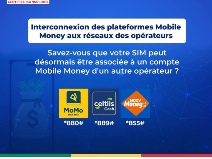 Portefeuilles électroniques: un seul numéro SIM permet désormais d&rsquo;utiliser MTN MoMo, Moov Money ou Celtiis Cash