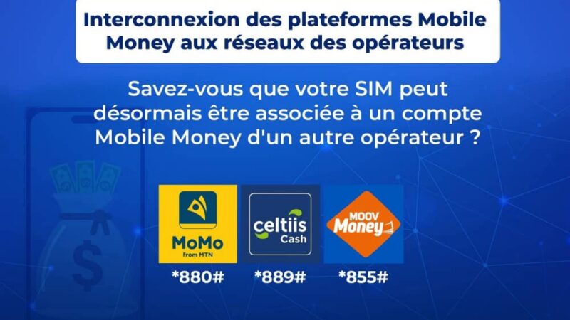 Portefeuilles électroniques: un seul numéro SIM permet désormais d&rsquo;utiliser MTN MoMo, Moov Money ou Celtiis Cash
