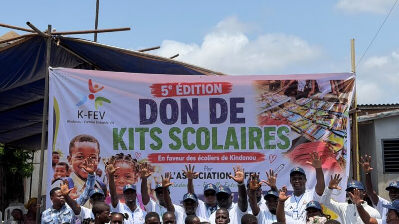 Rentrée scolaire 2026-2027: Plus de 200 enfants équipés de Kits scolaires à Kindonou