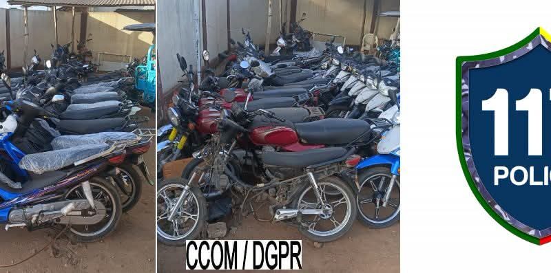 Abomey-Calavi: 34 motos d’origine douteuse saisies, les personnes victimes de vol invitées à se manifester 