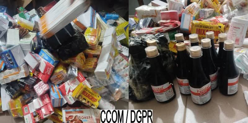 Trafic de faux médicaments : 80 kg de produits pharmaceutiques saisis à Aholouyèmè