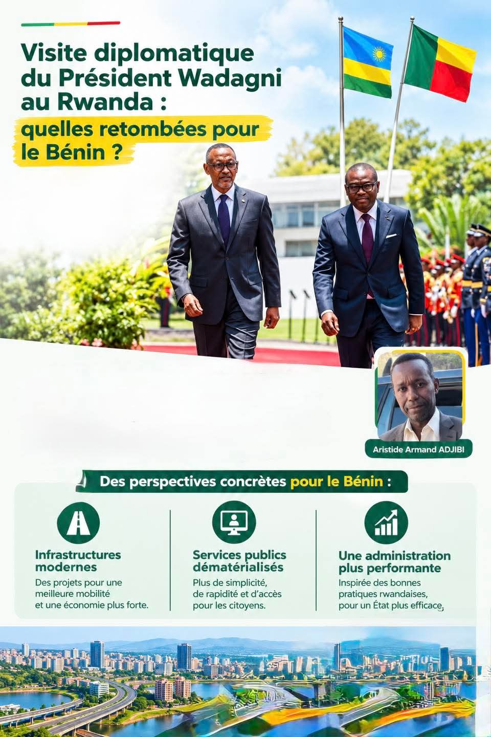 Visite du Président Wadagni au Rwanda : quelles perspectives pour le développement du Bénin ?