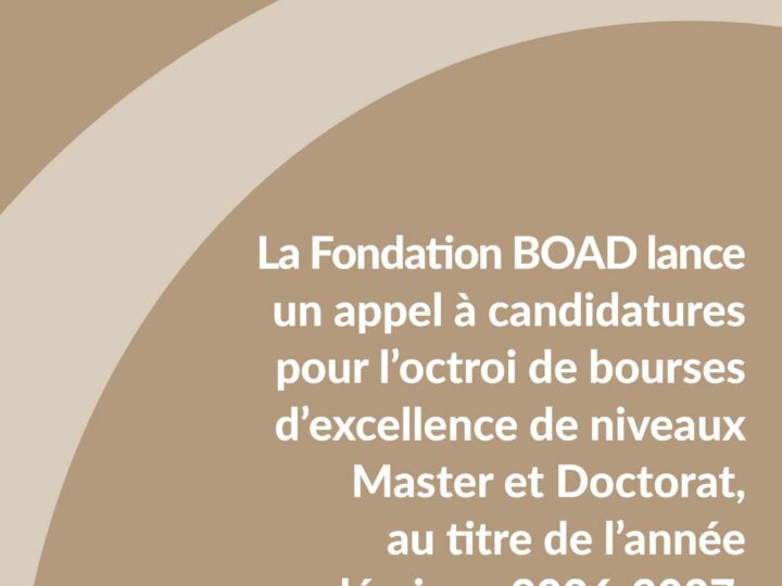 Bourses d’excellence 2026-2027 : la Fondation BOAD ouvre les candidatures aux étudiants de l’UEMOA