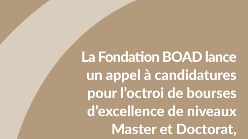Bourses d’excellence 2026-2027 : la Fondation BOAD ouvre les candidatures aux étudiants de l’UEMOA